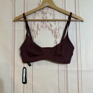 Nike Skims Matte Micro Scoop Bra In Currant Size Small NWT